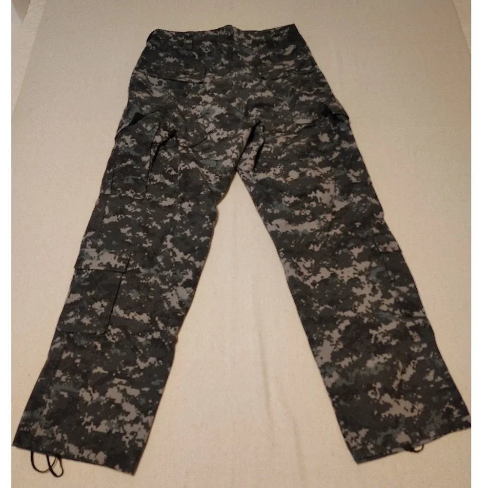 Tru-Spec Digital Camo Tactical Cargo Pants Mens Medium Regular Grey Black Camo